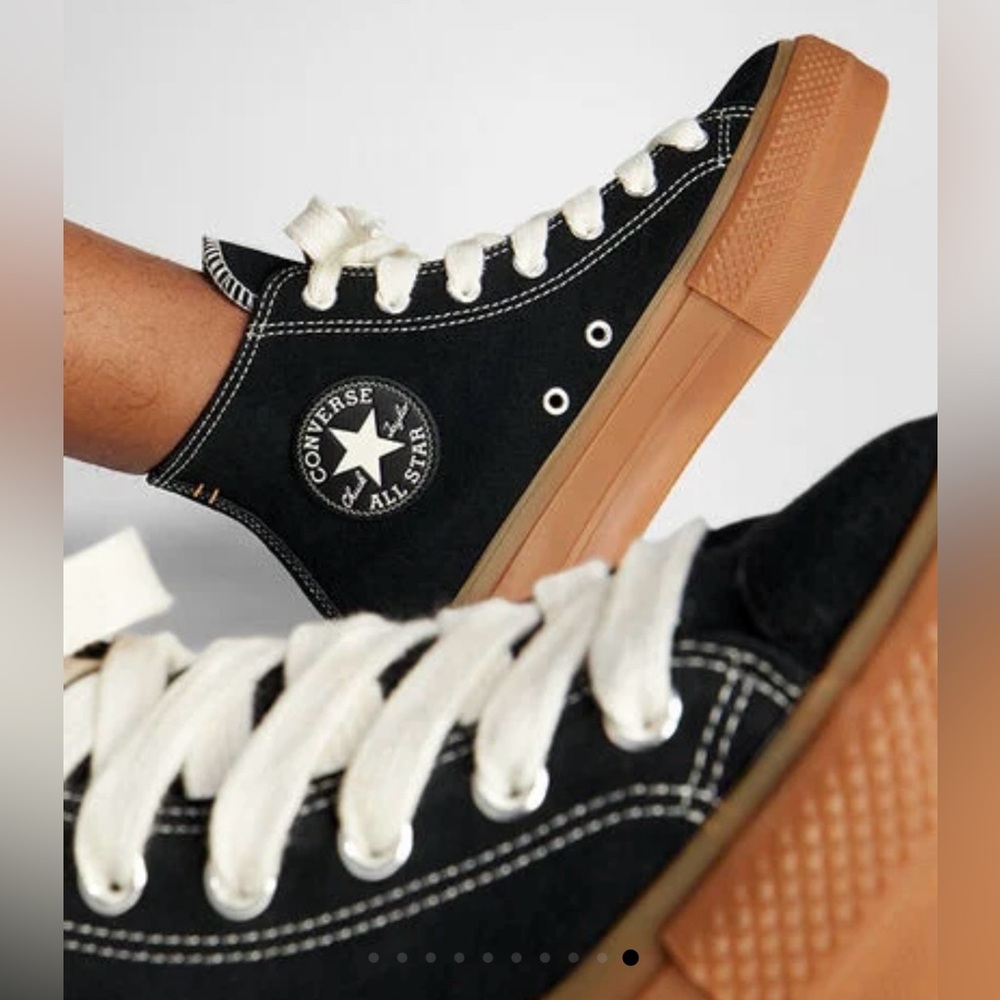 Converse Black High Top Sneakers with Gum Sole - Picture 2 of 10